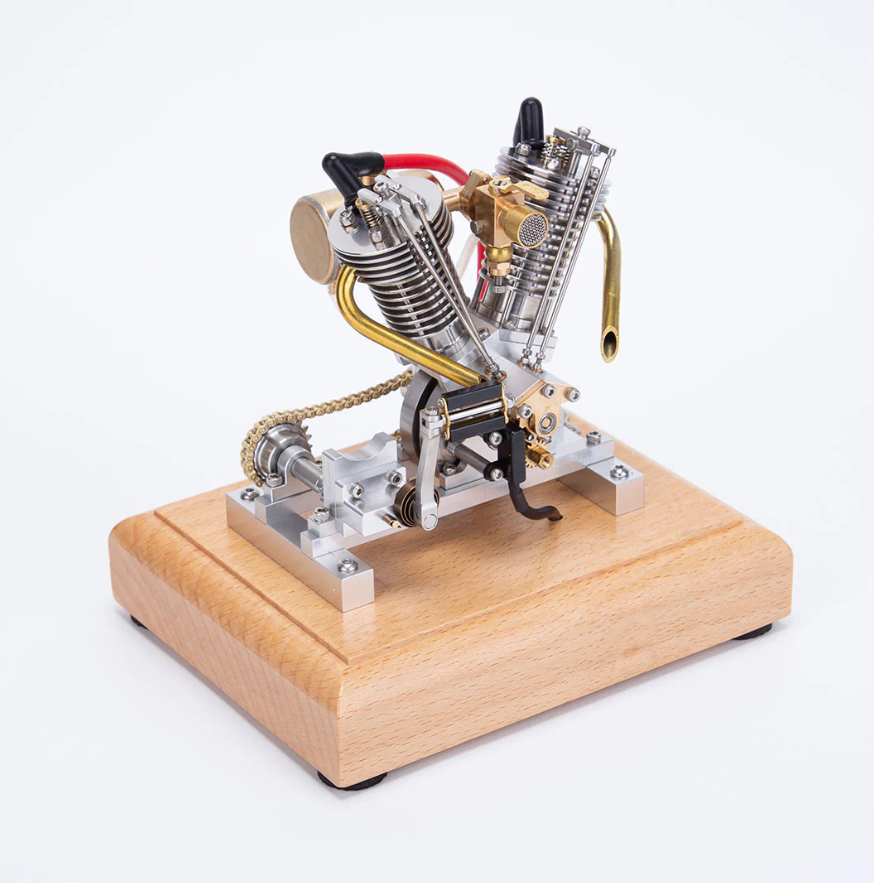 h08 hoglet v2 engine 4.2cc ohv v twin four stroke gasoline engine mini retro motorcycle engine model with pedal start h08 hoglet v2 engine 4.2cc ohv v twin four stroke gasoline engine mini retro motorcycle engine model with pedal start