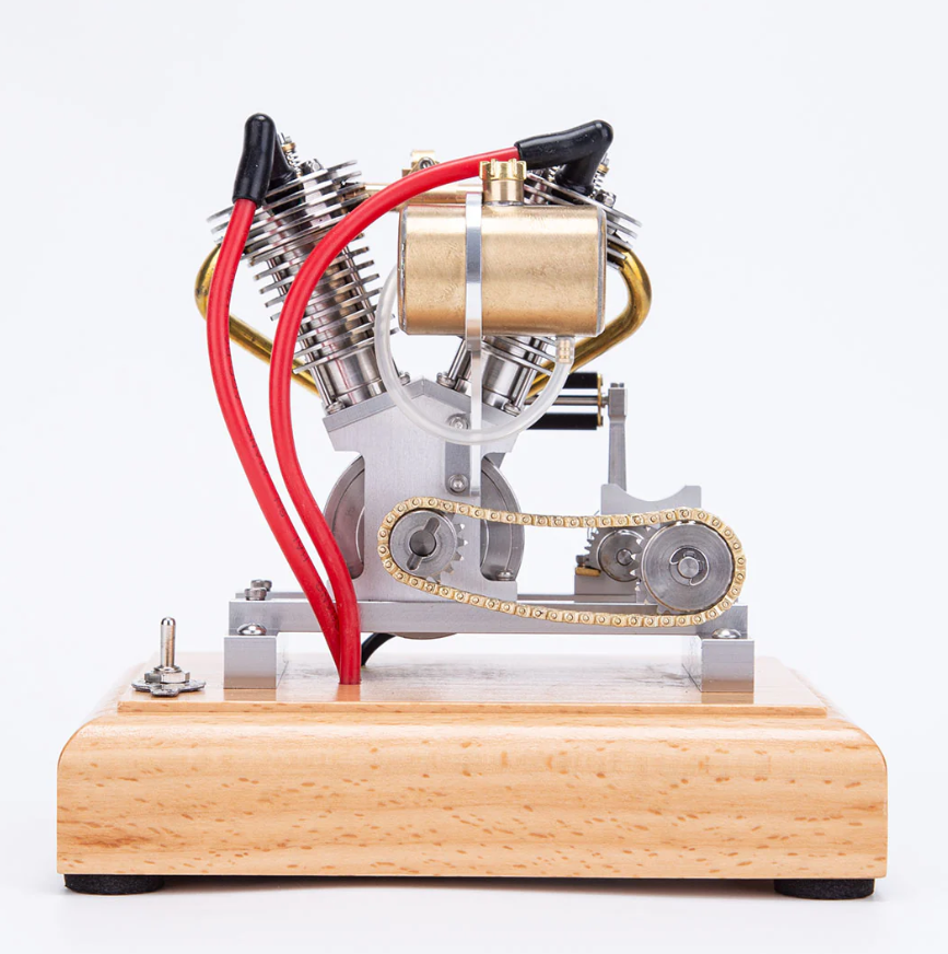 h08 hoglet v2 engine 4.2cc ohv v twin four stroke gasoline engine mini retro motorcycle engine model with pedal start h08 hoglet v2 engine 4.2cc ohv v twin four stroke gasoline engine mini retro motorcycle engine model with pedal start