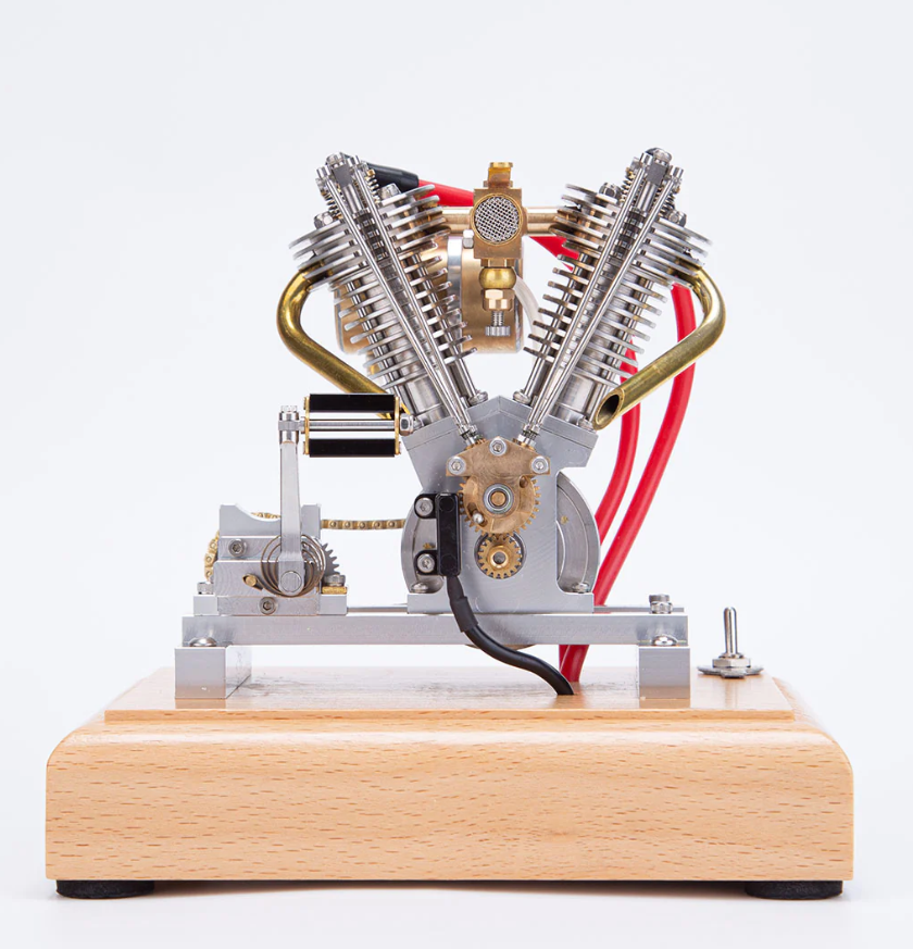 h08 hoglet v2 engine 4.2cc ohv v twin four stroke gasoline engine mini retro motorcycle engine model with pedal start h08 hoglet v2 engine 4.2cc ohv v twin four stroke gasoline engine mini retro motorcycle engine model with pedal start