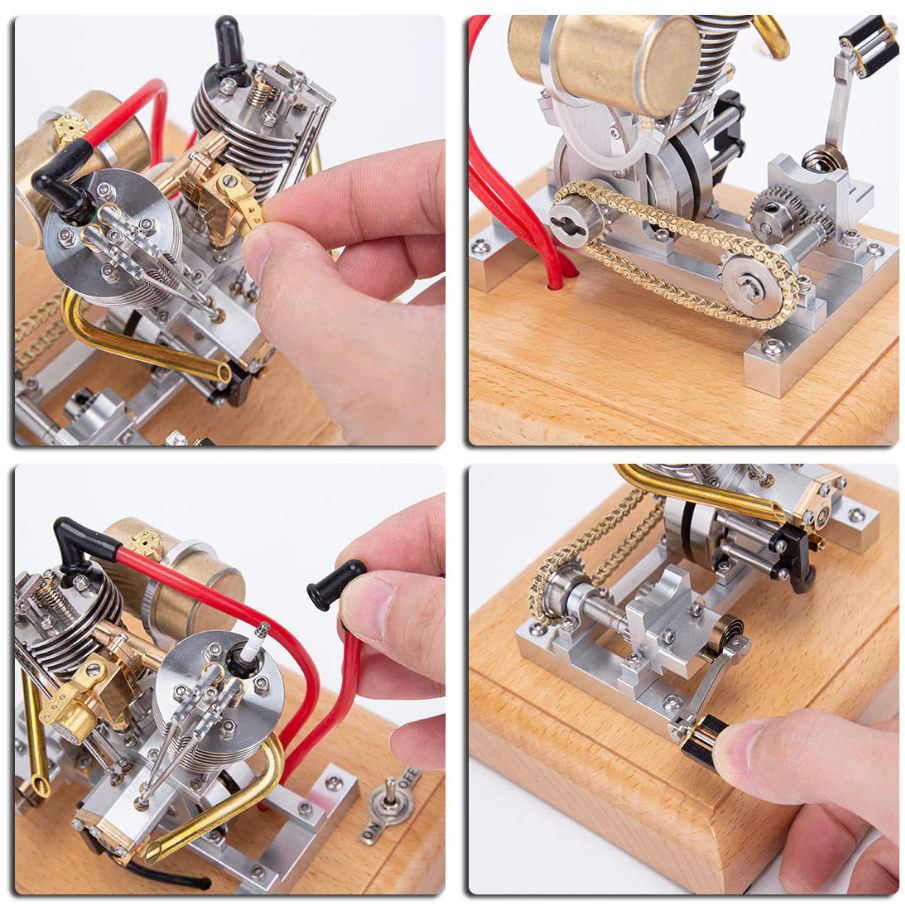 h08 hoglet v2 engine 4.2cc ohv v twin four stroke gasoline engine mini retro motorcycle engine model with pedal start h08 hoglet v2 engine 4.2cc ohv v twin four stroke gasoline engine mini retro motorcycle engine model with pedal start